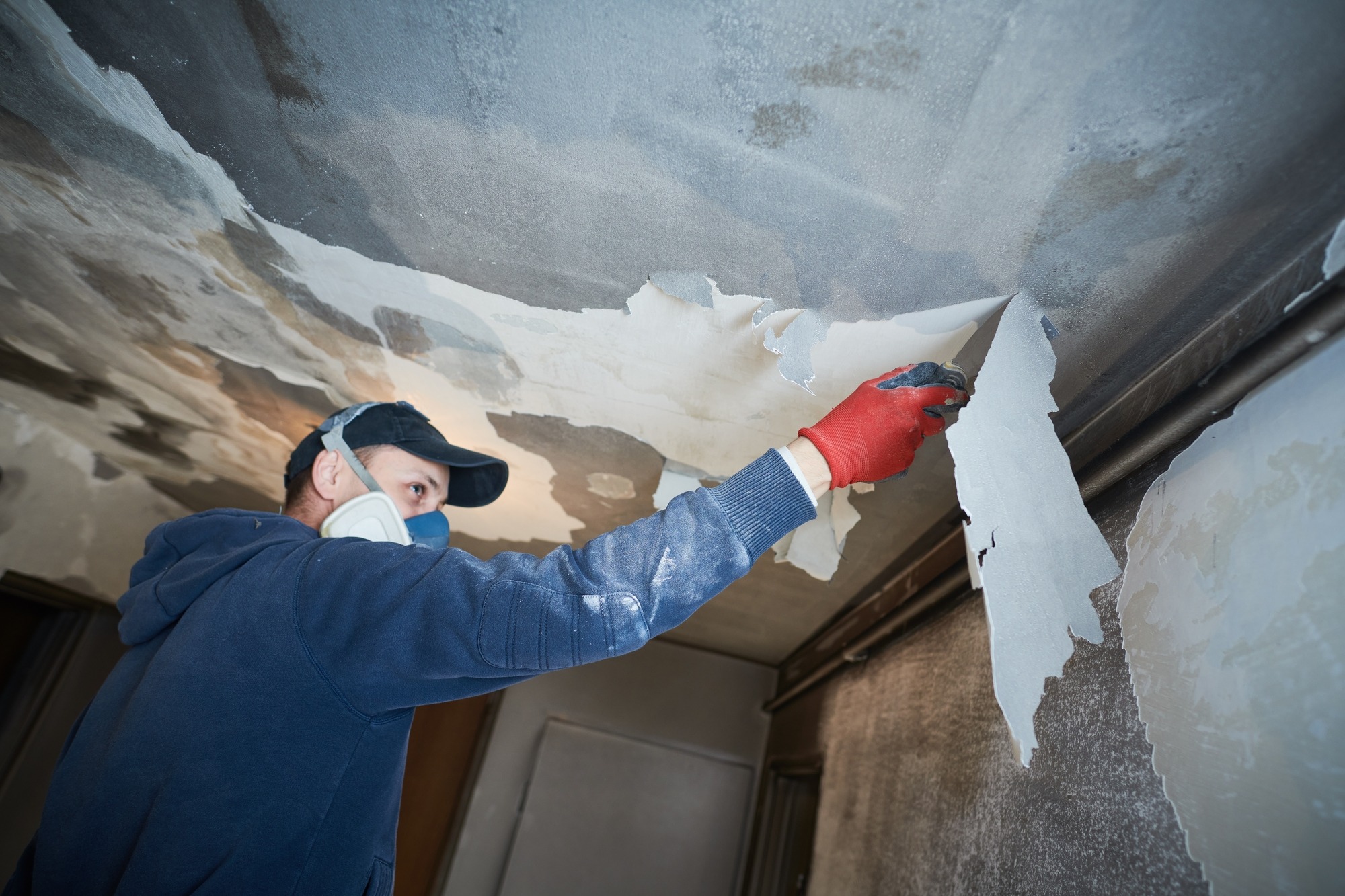 fire damage and restoration indoor interior.