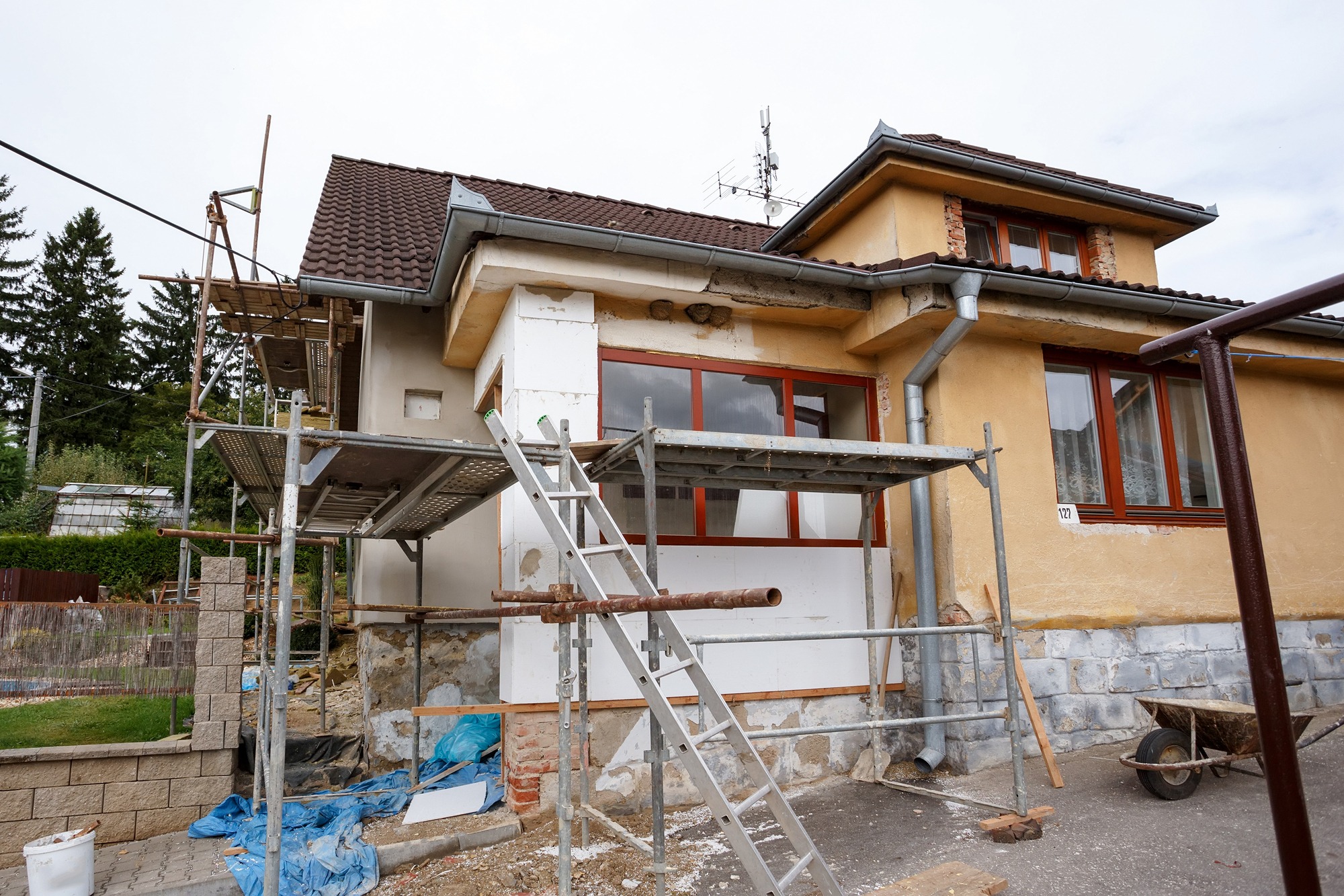 repaired rural house